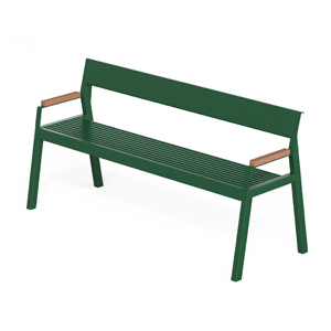 Casteo Senior Bench with Metal Seat by City Design