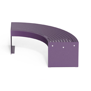 Lena Flat Curved Bench by City Design