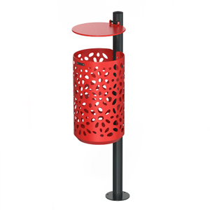Daisy C Litter Bin with Cover by City Design